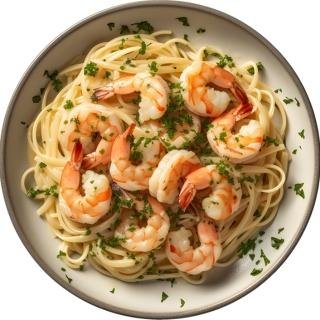 Spaghetti mit Scampi & Lauch