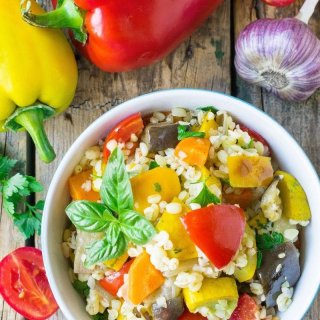 Bulgur mit Paprika-Gemüse