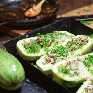 Kräuter-Pilz-Zucchini