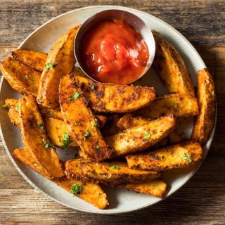 Gebackene Kürbisspalten mit Remoulade