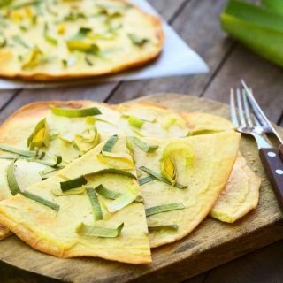 Lauch-Flammkuchen