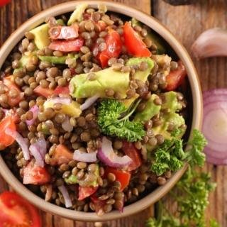 Linsen-Avocado-Salat mit Grapefruit