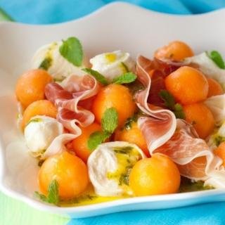 Melonen-Schinken-Salat