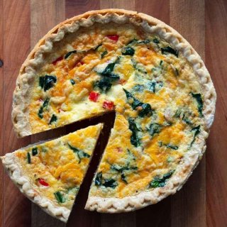 Quiche mit Spinat + Ziegenfrischkäse