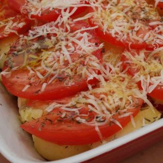 Überbackene Kartoffeln