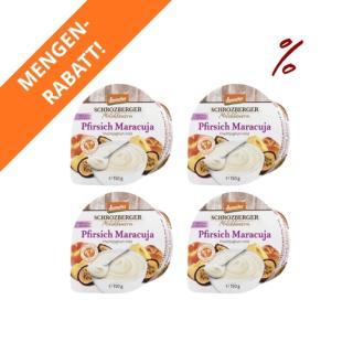 4x Fruchtjoghurt Pfirsich Maracuja 150g