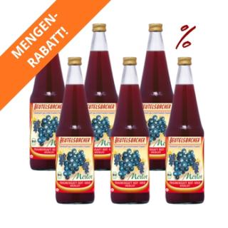 6x Roter Traubensaft Merlot Beutelsbacher