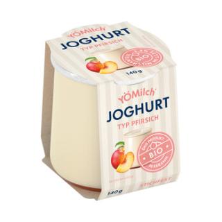 Joghurt im Keramikbecher Pfirsich