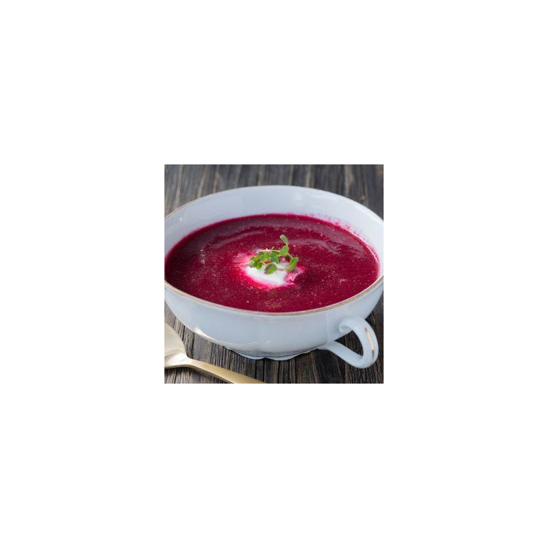 Rote Bete-Suppe mit Schmand und Meerrettich