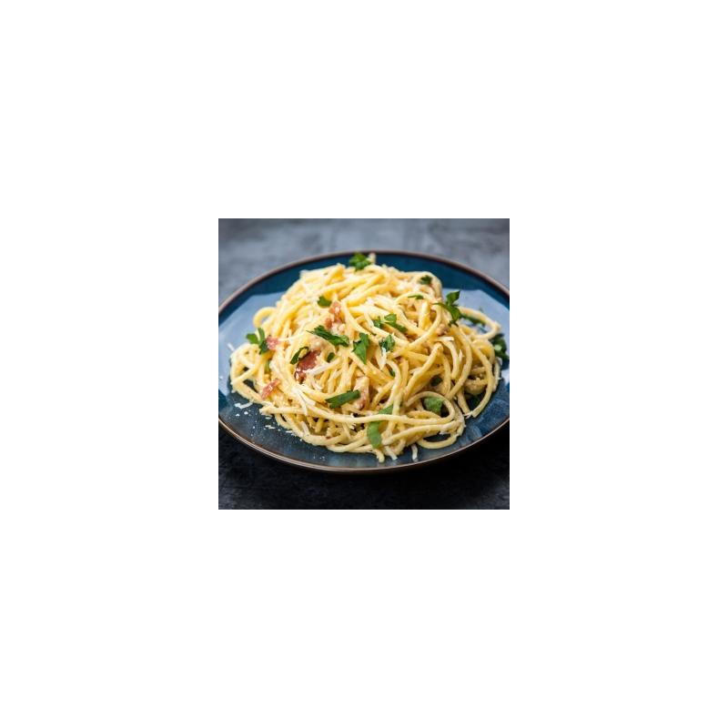 Zucchini-Carbonara mit Speck