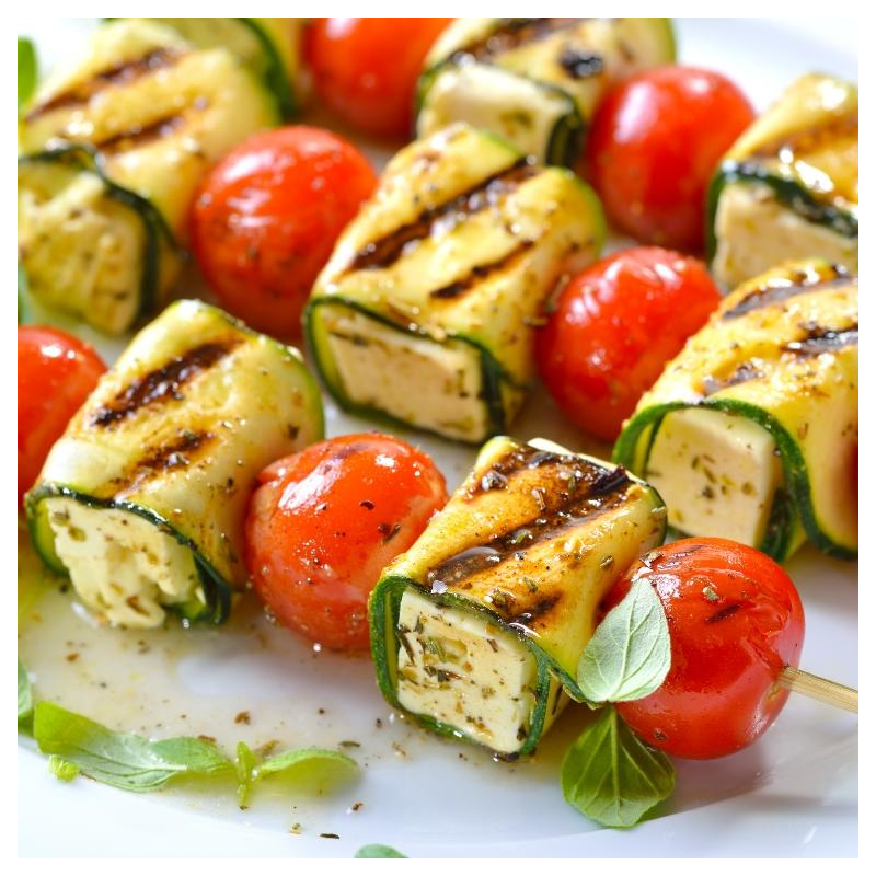 Gegrillte Gemüse-Schafskäse-Päckchen