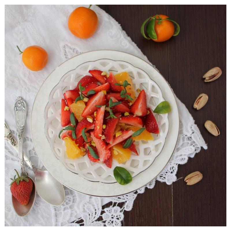 Erdbeersalat, sommerlich