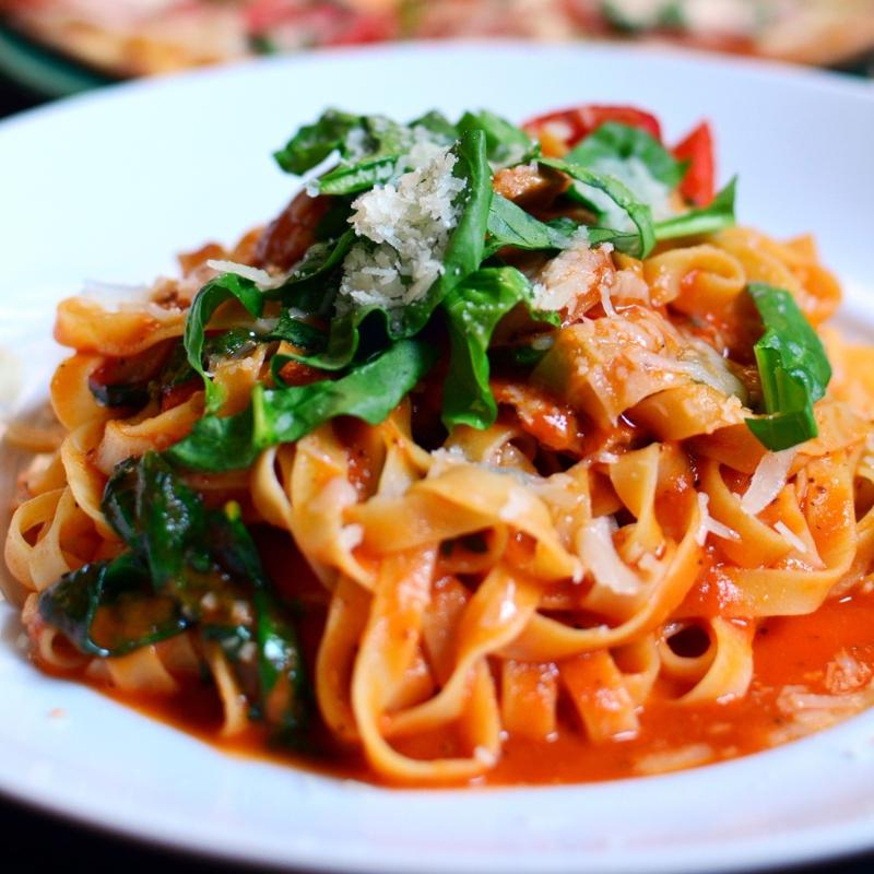 Puntarelle mit Linguini