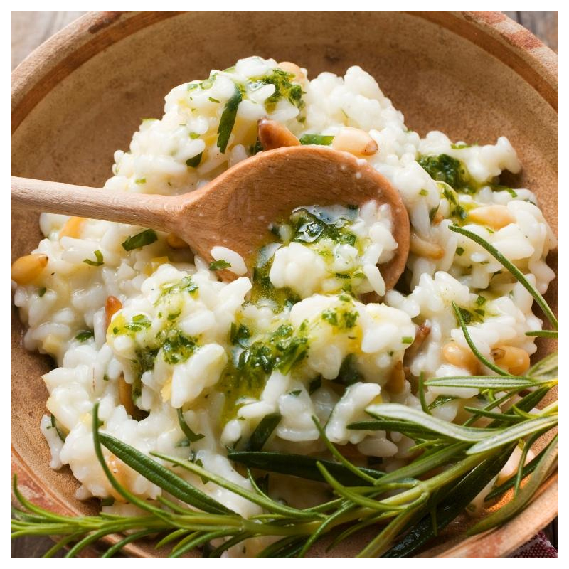 Risotto mit Kohlrabi und Pinienkernen