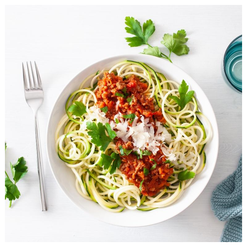 Spaghetti mit Zucchinigemüse
