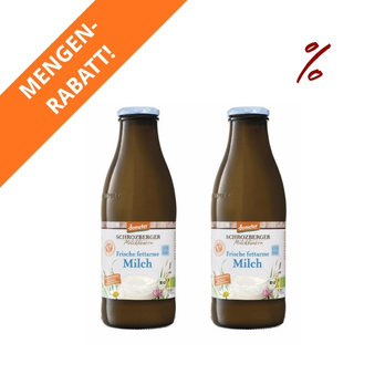 2x Frischmilch 1,5% Glasflasche