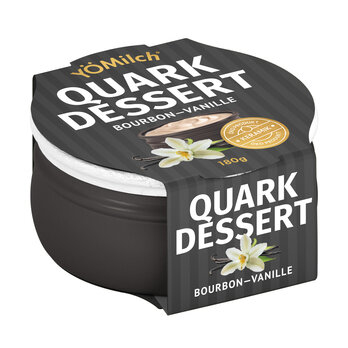 Quark-Dessert mit Vanille im Keramikbecher