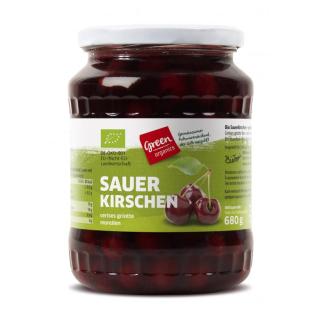 Sauerkirschen entsteint im Glas