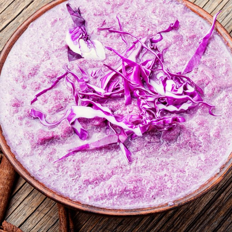 Blaukraut in Käsecreme