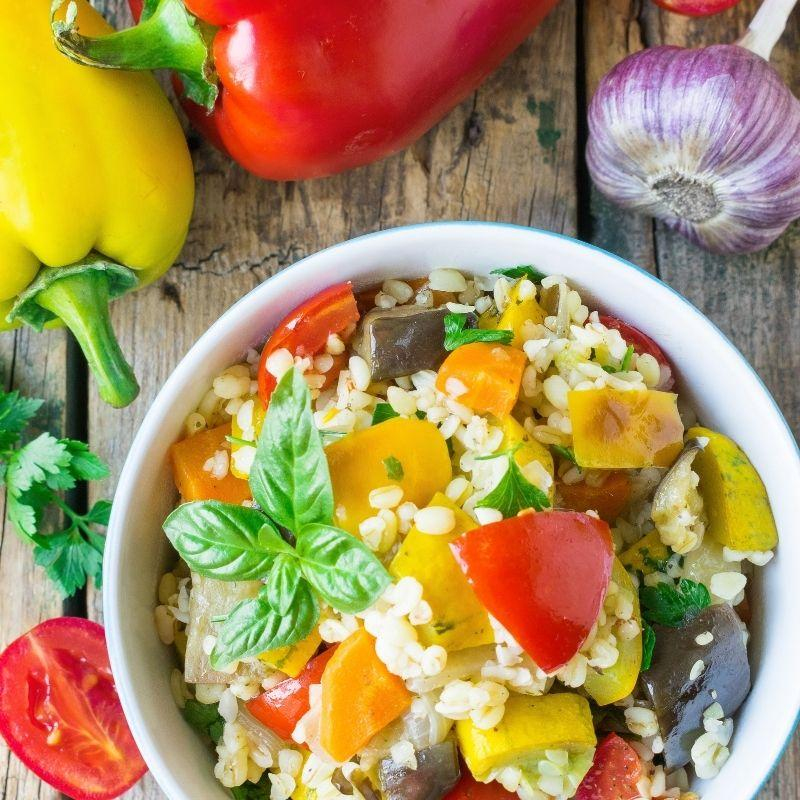Bulgur mit Paprika-Gemüse