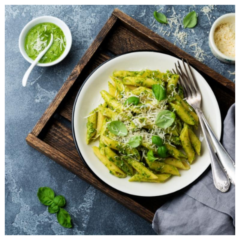 Fusilli mit Avocado-Radieschen-Pesto