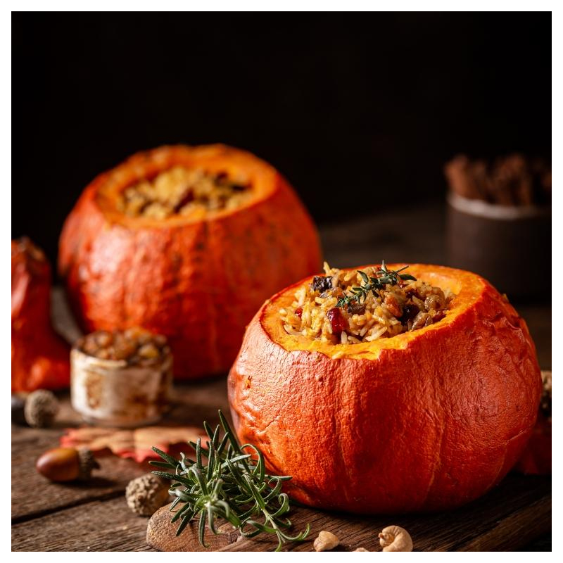 Herzhaft gefüllter Hokkaido