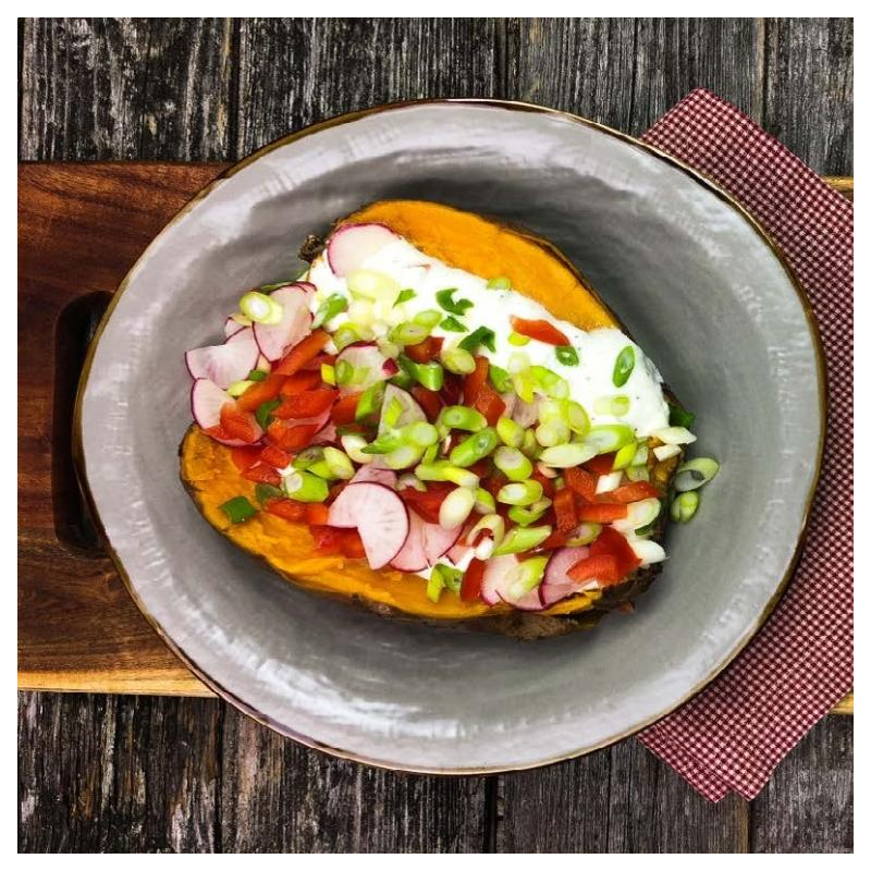 Im Ofen gebackene Süßkartoffel