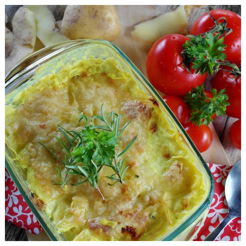 Kartoffelgratin mit Schwarzwurzel