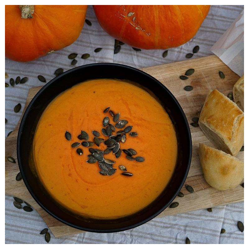 Kürbissuppe mit Blauschimmelkäse