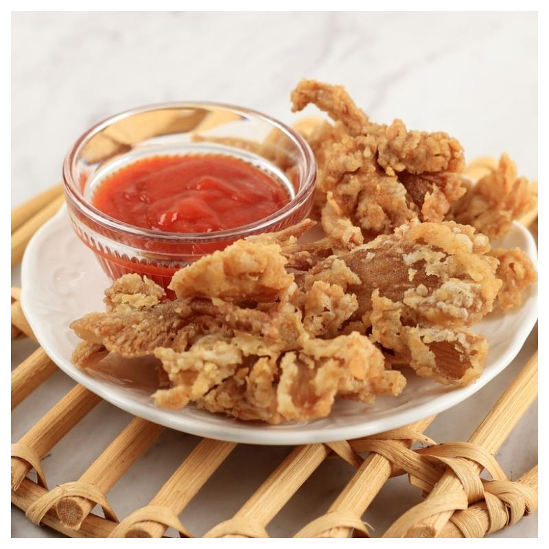 Panierte Austernpilze mit Süß-Sauer-Dip