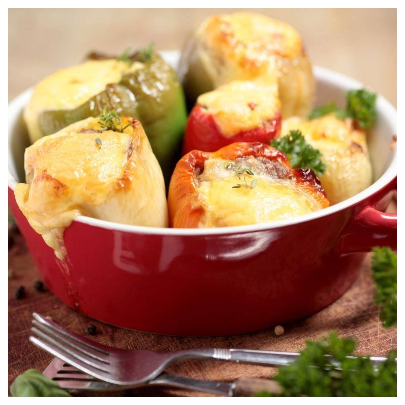 Paprika gefüllt mit Kartoffeln