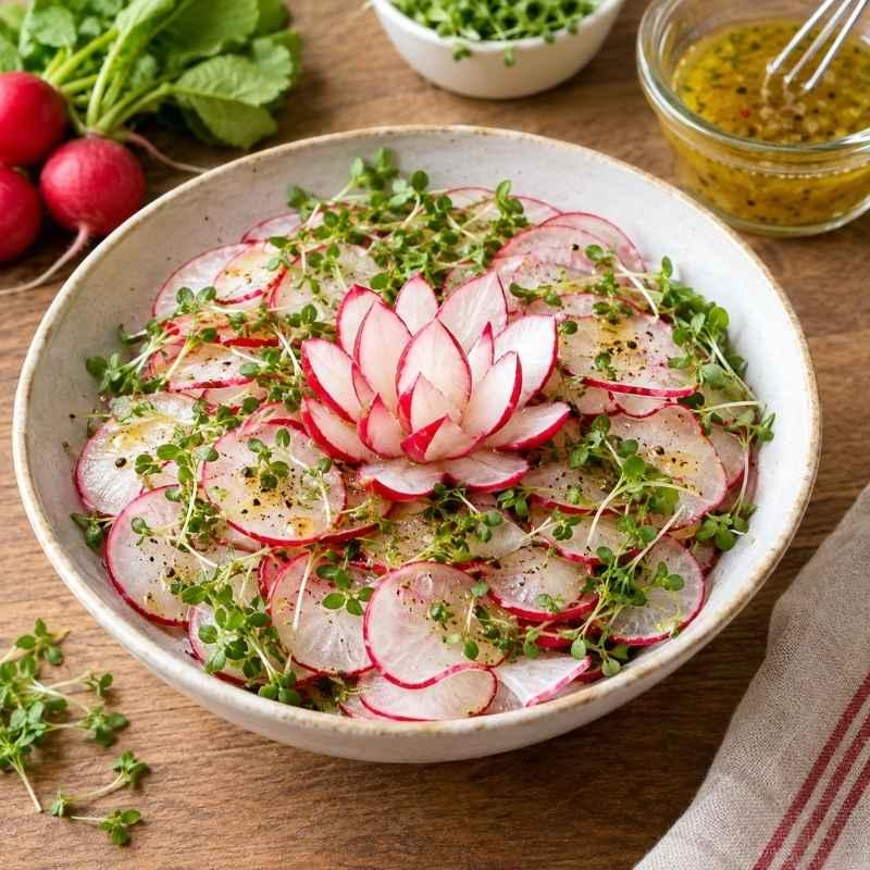 Radieschen-Kresse-Salat