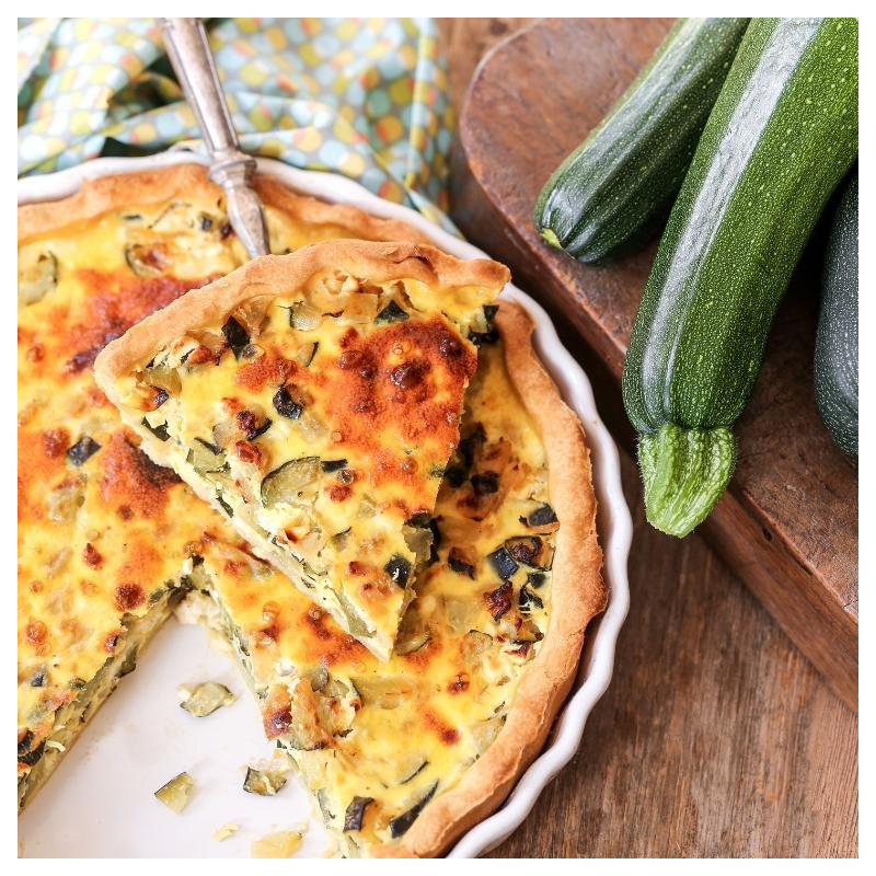 Schafskäse-Zucchini-Quiche