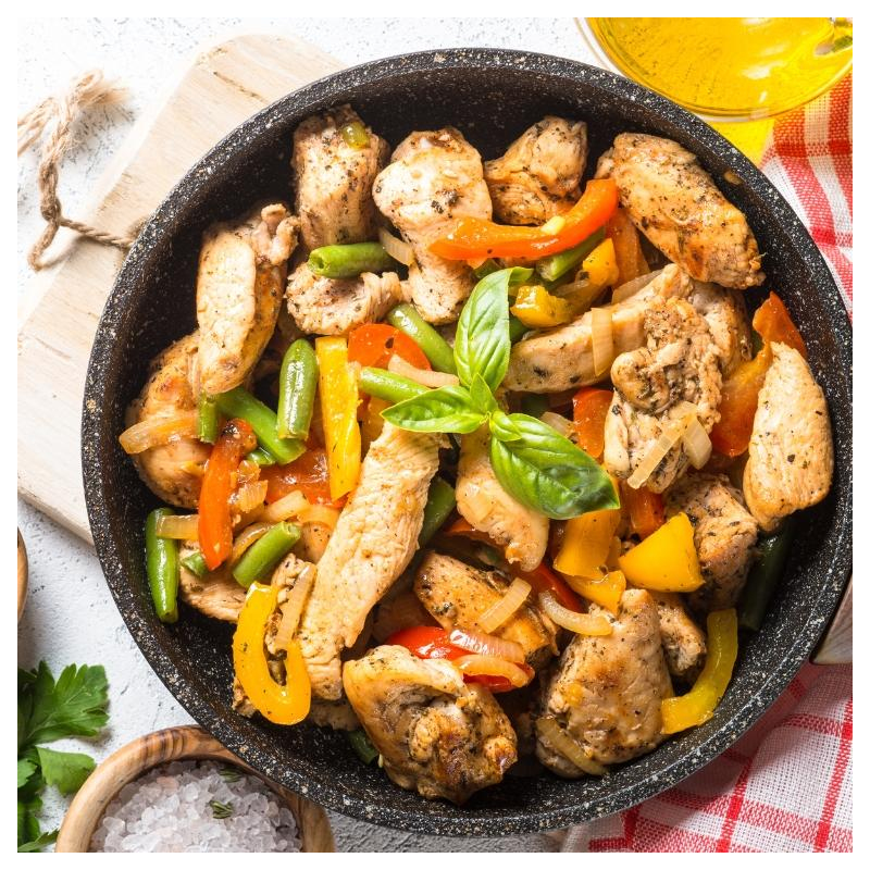 Schnelle Puten-Bohnen-Pfanne