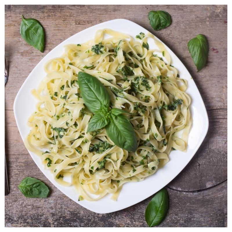 Tagliatelle mit Spinat-Frischkäsesauce
