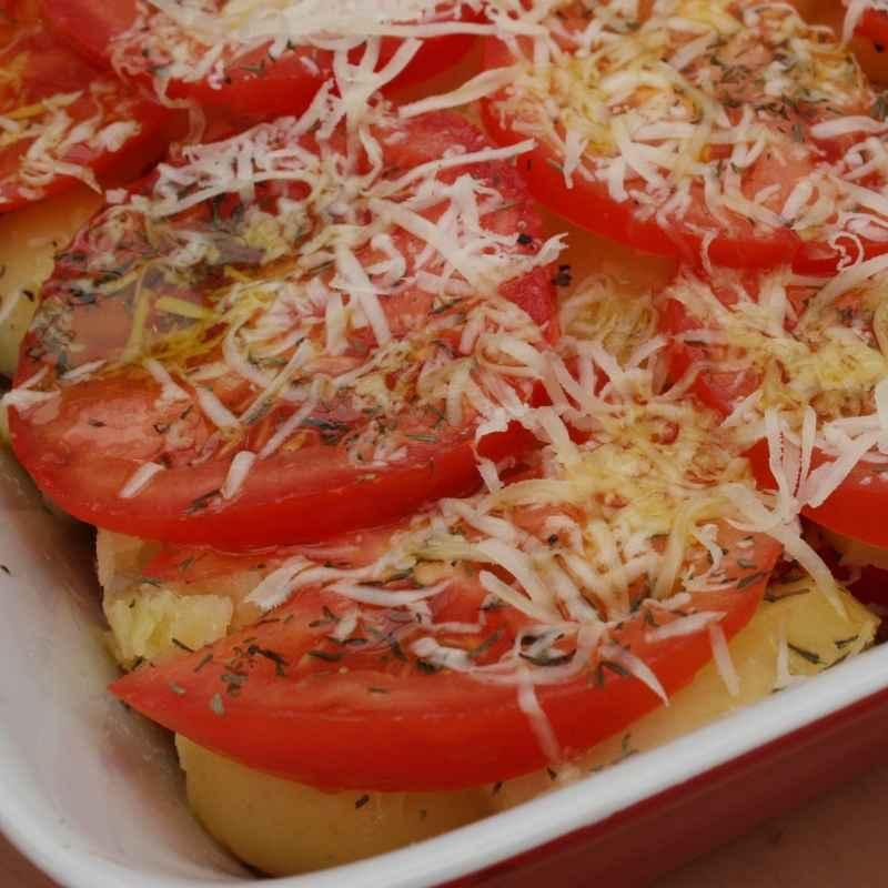 Überbackene Kartoffeln