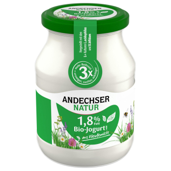 Joghurt 1,8% Natur 500g im Glas